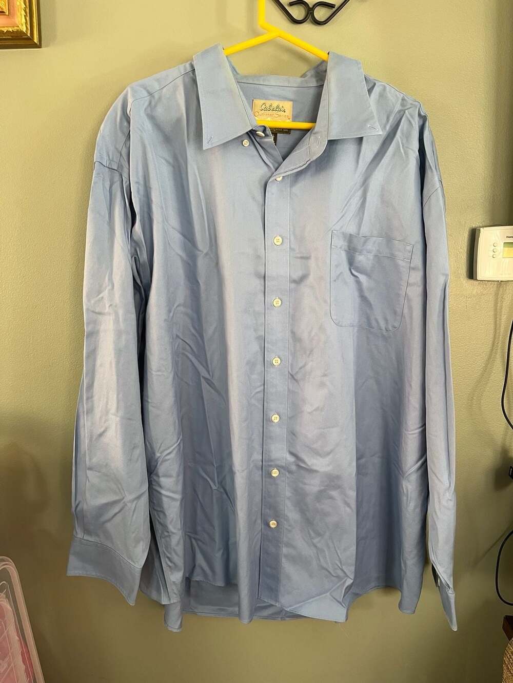 Cabela's Outfitter Series Men's 3XL Tall Blue Long Sleeve Dress Shirt